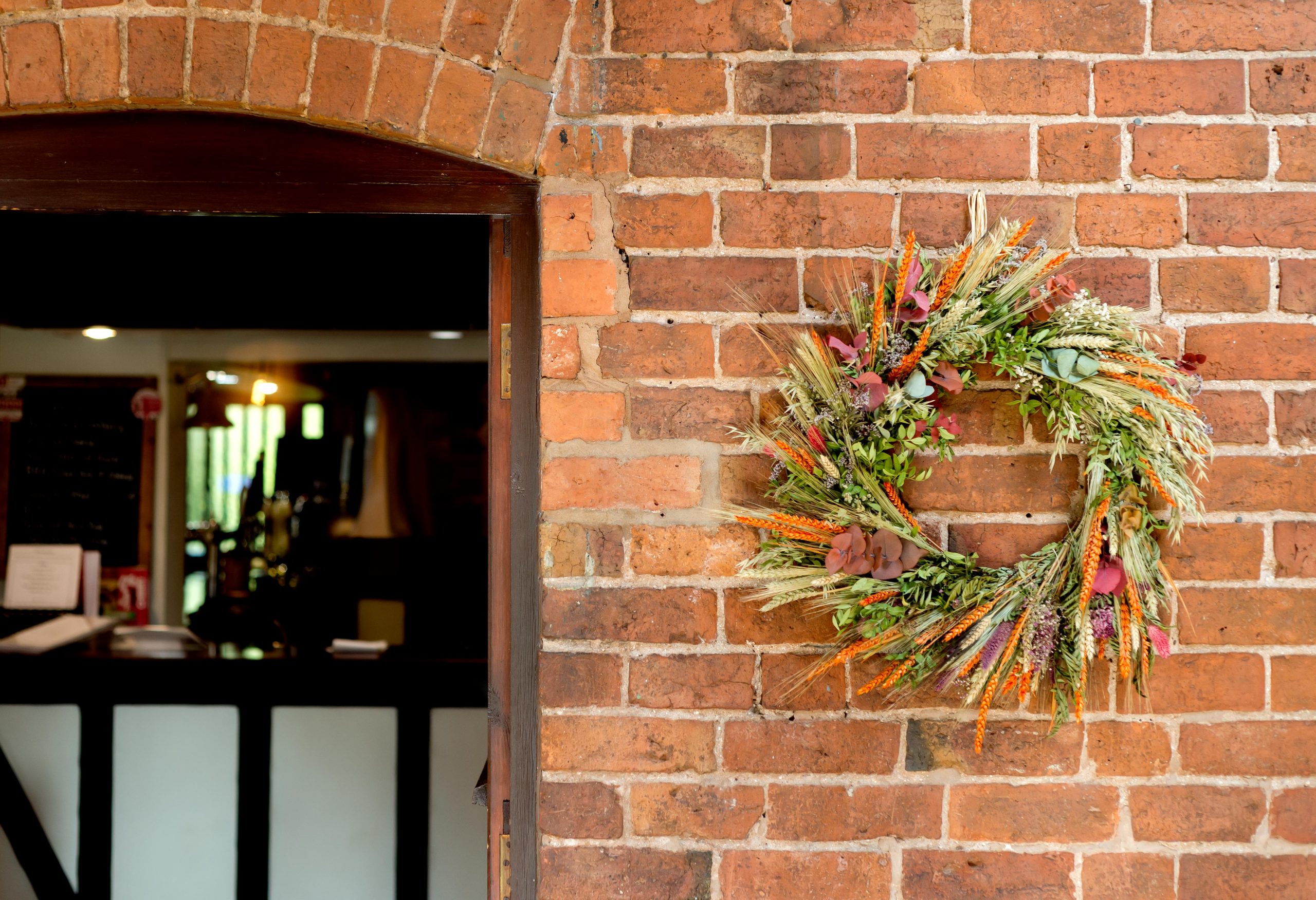 Wreath at door